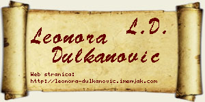 Leonora Dulkanović vizit kartica